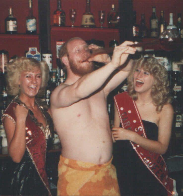 Yard of Ale contest, 1982/3. Yard of Ale contest, 1982/3.