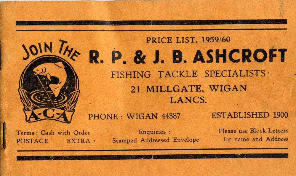 Ashcroft's Fishing Tackle Shop. Millgate. Price List 1959/60