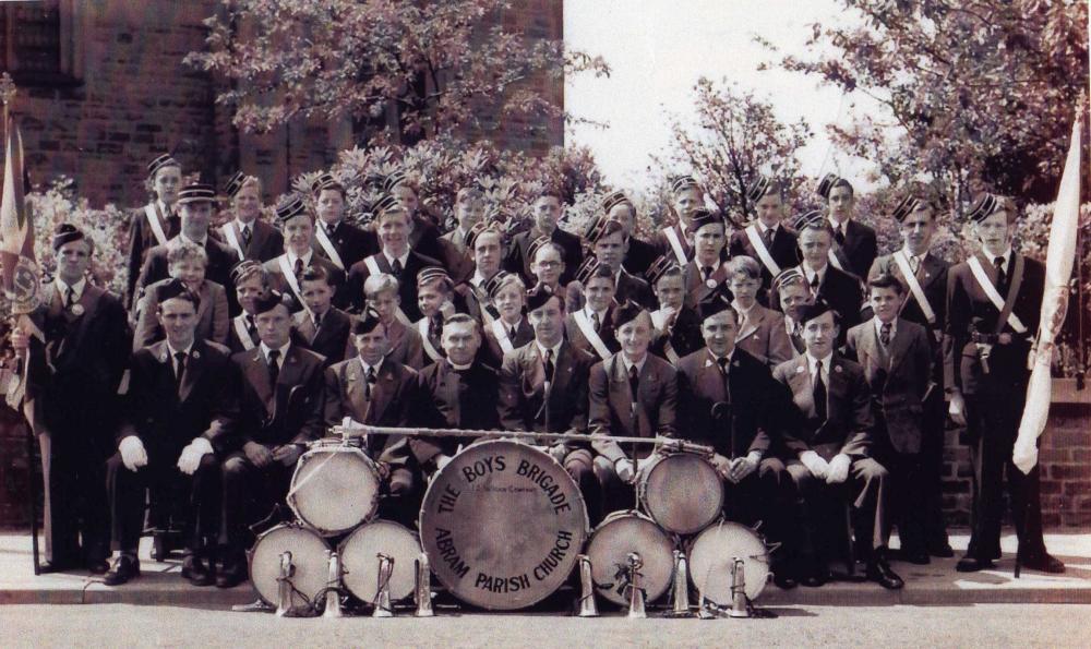 Abram Boy's Brigade with Mr Dowthwaite c1953