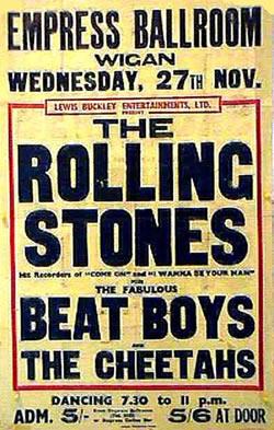 Wigan Empress poster1963/Beat Boys played with rolling stones Wigan Empress poster1963/Beat Boys played with rolling stones