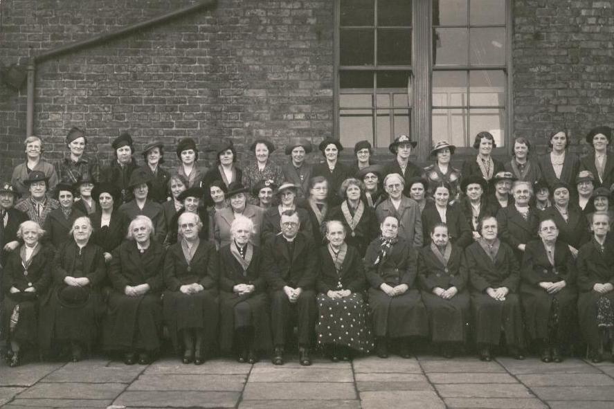 St Benedict's RC Church congregation, c1950s. St Benedict's RC Church congregation, c1950s.