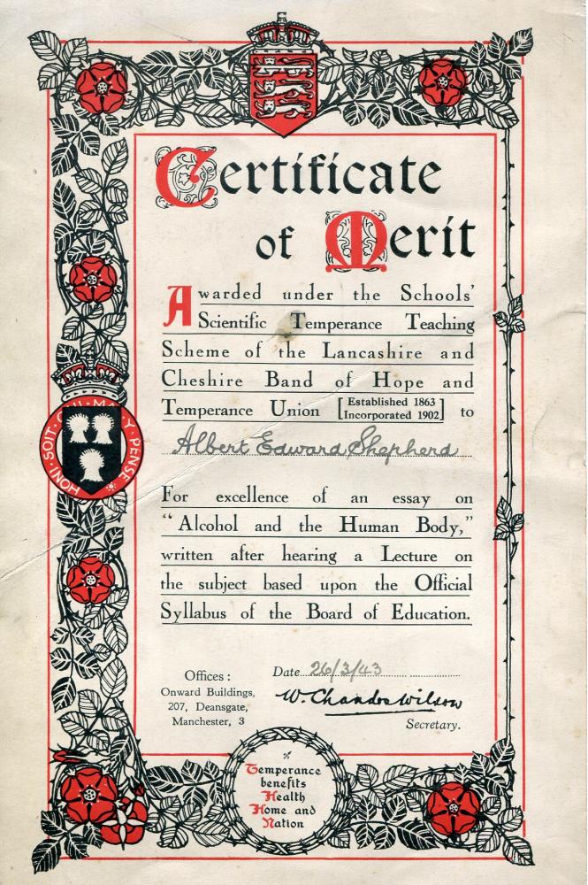 temperance certs