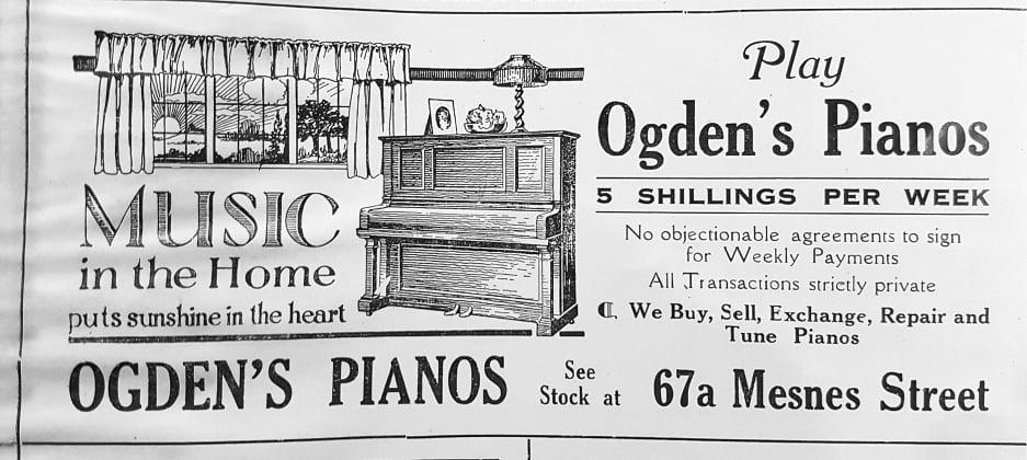 Ogden's Piano Advert Ogden's Piano Advert