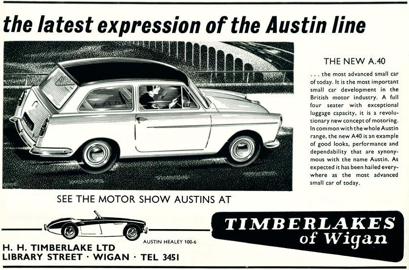 Timberlakes of Wigan ad, 1958 Timberlakes of Wigan ad, 1958