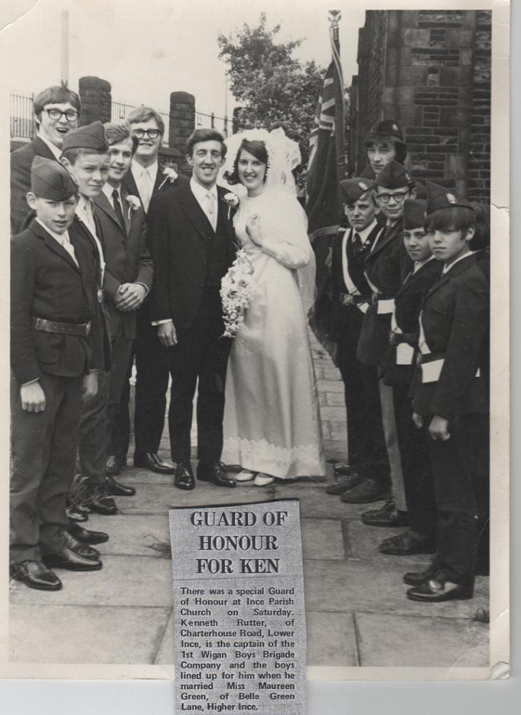 BB Guard of Honour for our wedding, 26th June 1971. BB Guard of Honour for our wedding, 26th June 1971.