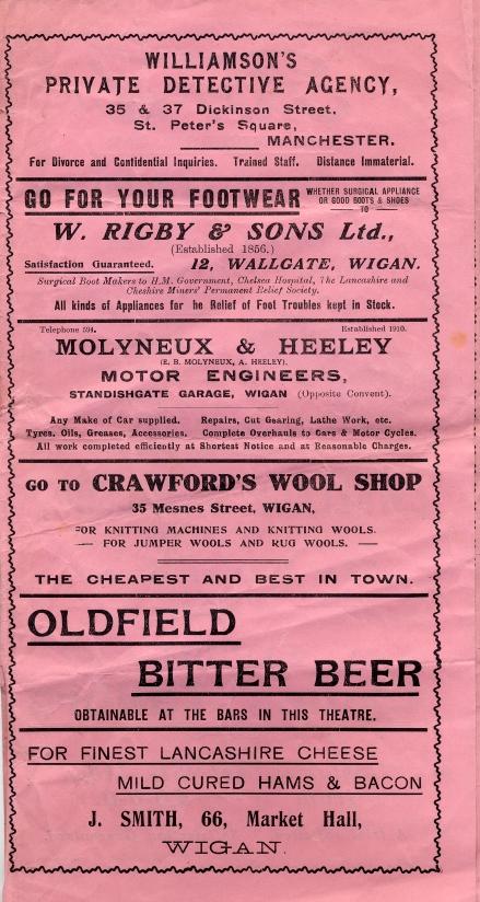 ROYAL COURT THEATRE 1922 PROGRAMME ROYAL COURT THEATRE 1922 PROGRAMME