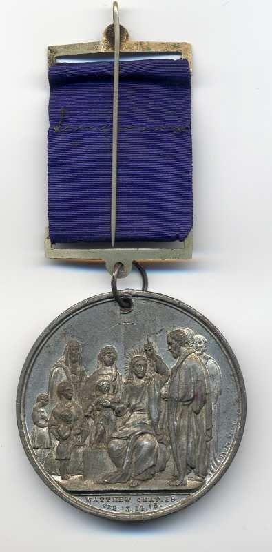 Wesleyan Sunday School medal, 1881. Wesleyan Sunday School medal, 1881.