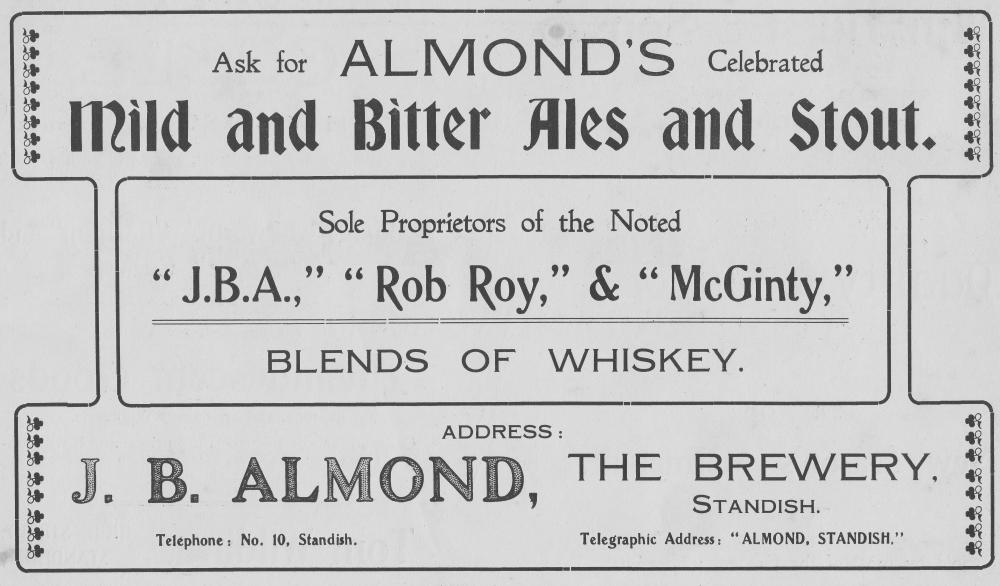 1911 Almond's Brewery Advert 1911 Almond's Brewery Advert