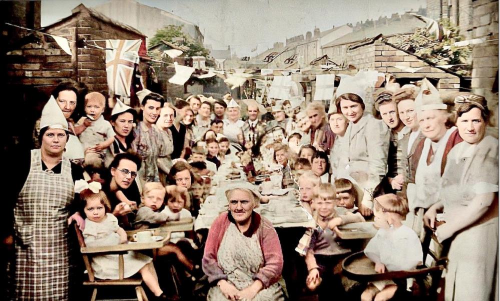 VE Day Party, Broomfield Terrace, Higher Ince. VE Day Party, Broomfield Terrace, Higher Ince.