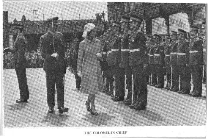 The Queen inspects a guard of honour in wallgate, 1977. The Queen inspects a guard of honour in wallgate, 1977.