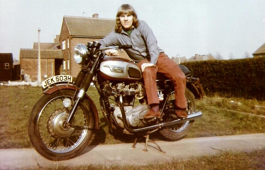 John Thilwind on his Bonnie. John Thilwind on his Bonnie.