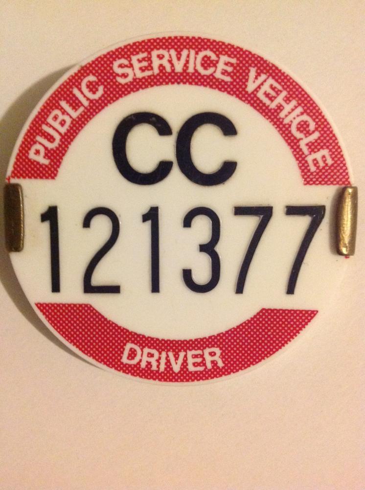 PSV driver's badge. PSV driver's badge.
