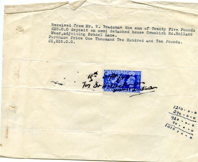 House deposit circa 1948 House deposit circa 1948