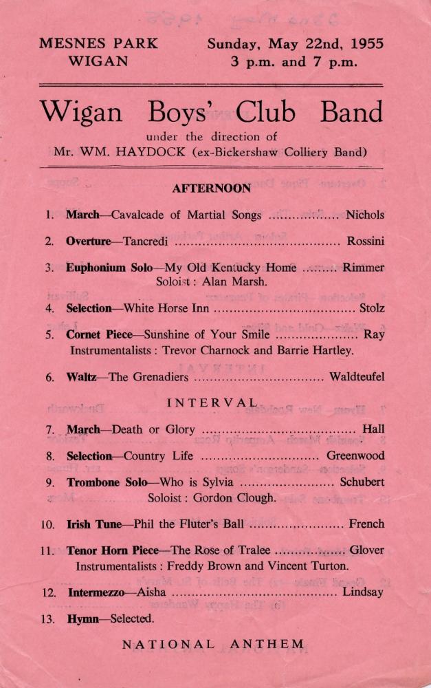 Wigan Boys Club Band 1955 - 1 Wigan Boys Club Band 1955 - 1