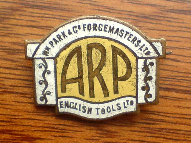 William Park ARP Badge (Front) William Park ARP Badge (Front)