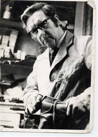 my dad at work