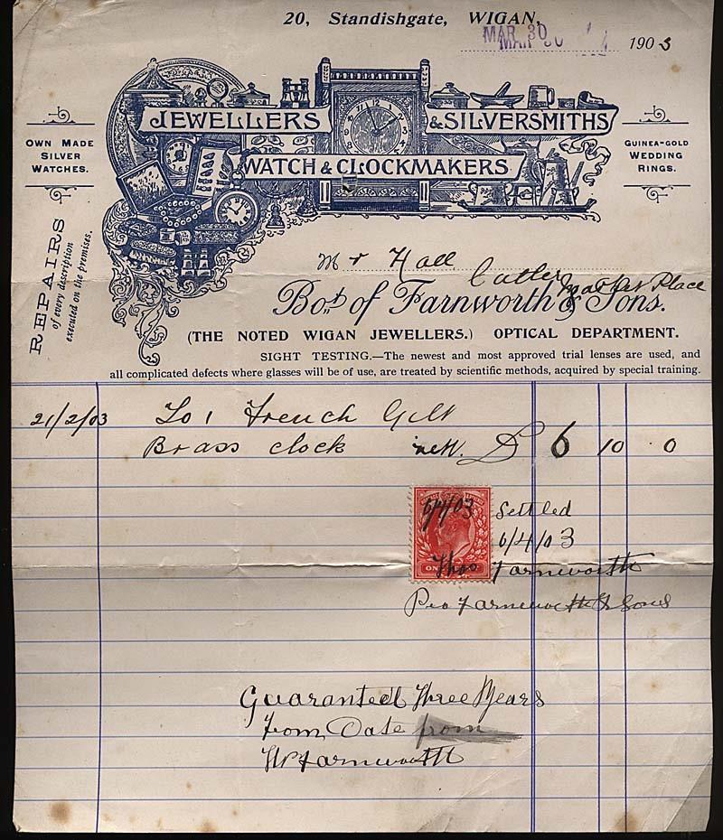 1905 Jewellers Invoice