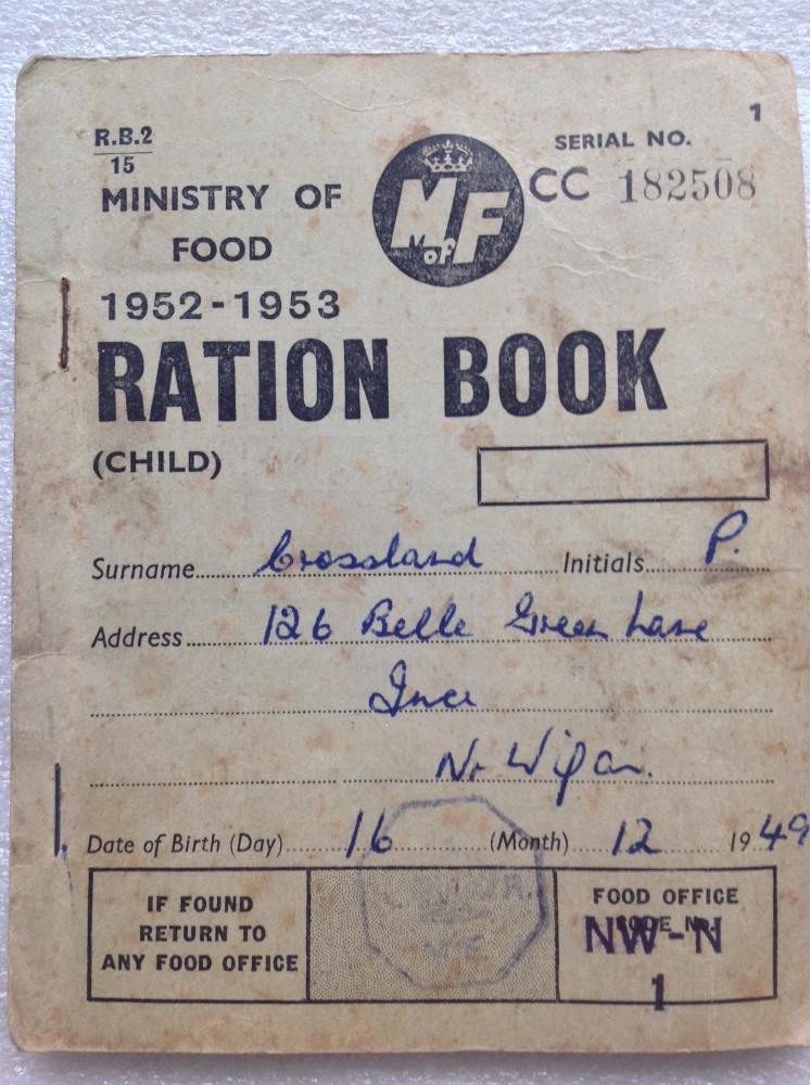 Ration book.