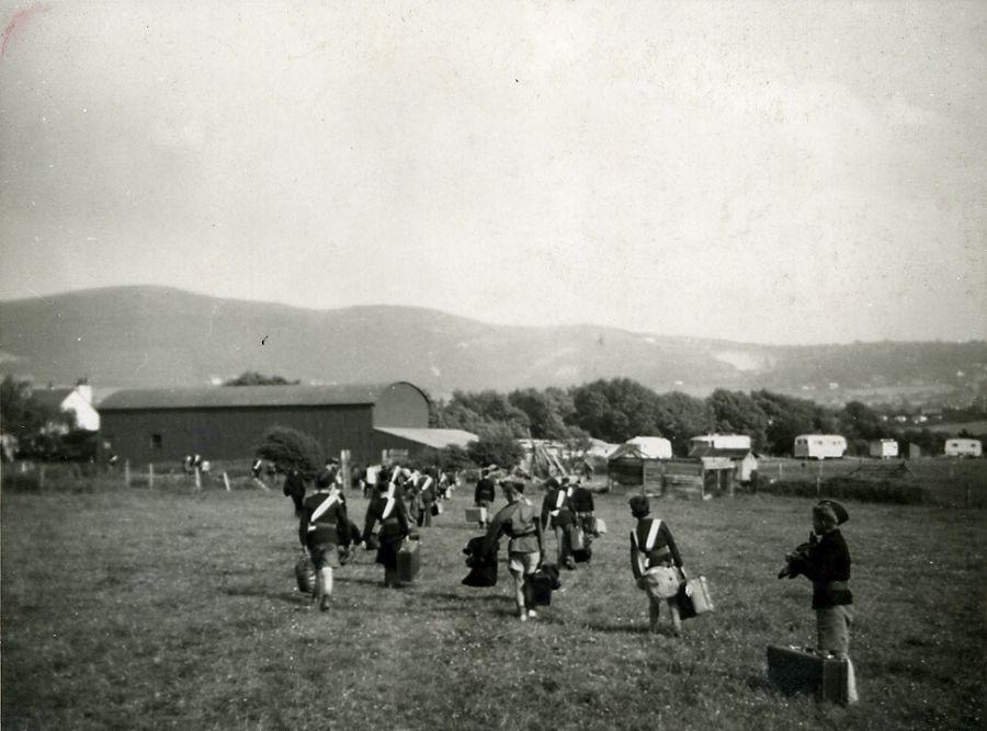 Campers leaving for home as the Camp at Prestatyn comes to an end.