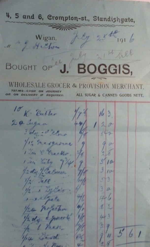 Invoice J. BOGGIS Invoice J. BOGGIS