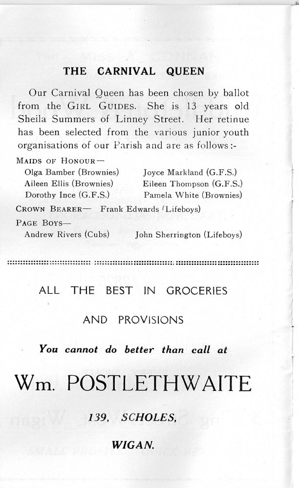 St Catharine's Church Grand Carnival Saturday 21st August 1954 Programme7