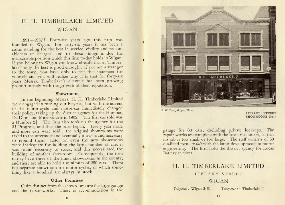 Motor Runs Around Wigan Brochure 1937 Motor Runs Around Wigan Brochure 1937