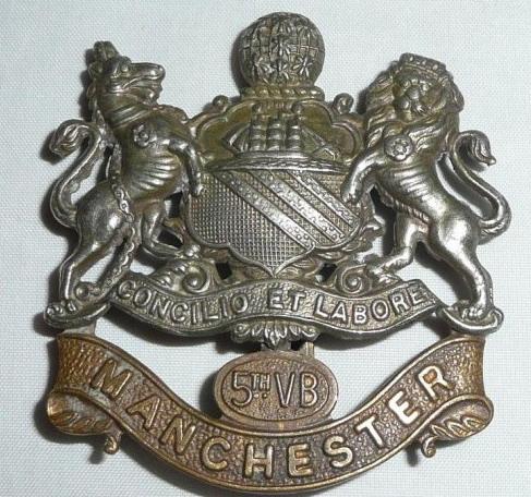 Original Cap Badge 5th Battalion Manchester Regiment