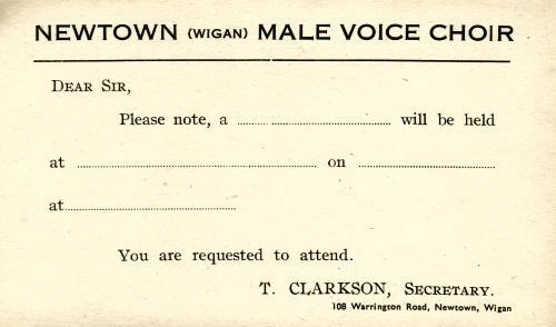 Newtown Male Voice Choir. Newtown Male Voice Choir.