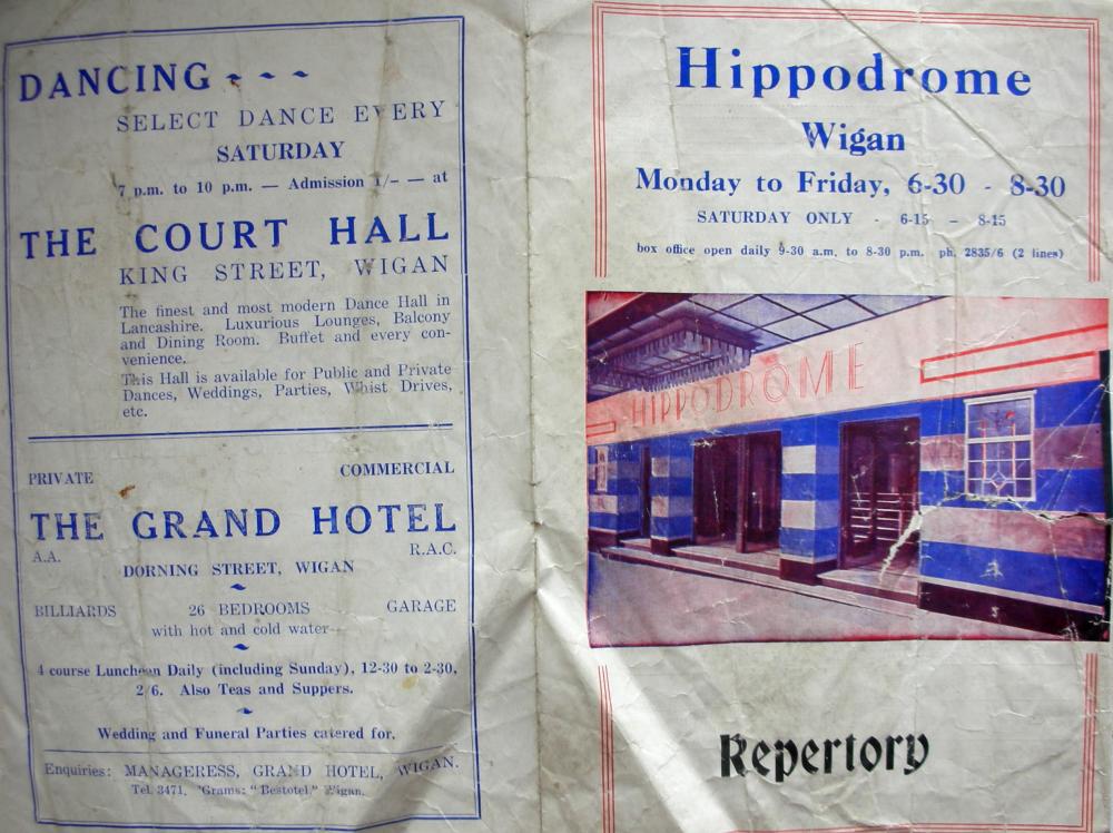 Wigan Hippodrome Programme 1941
