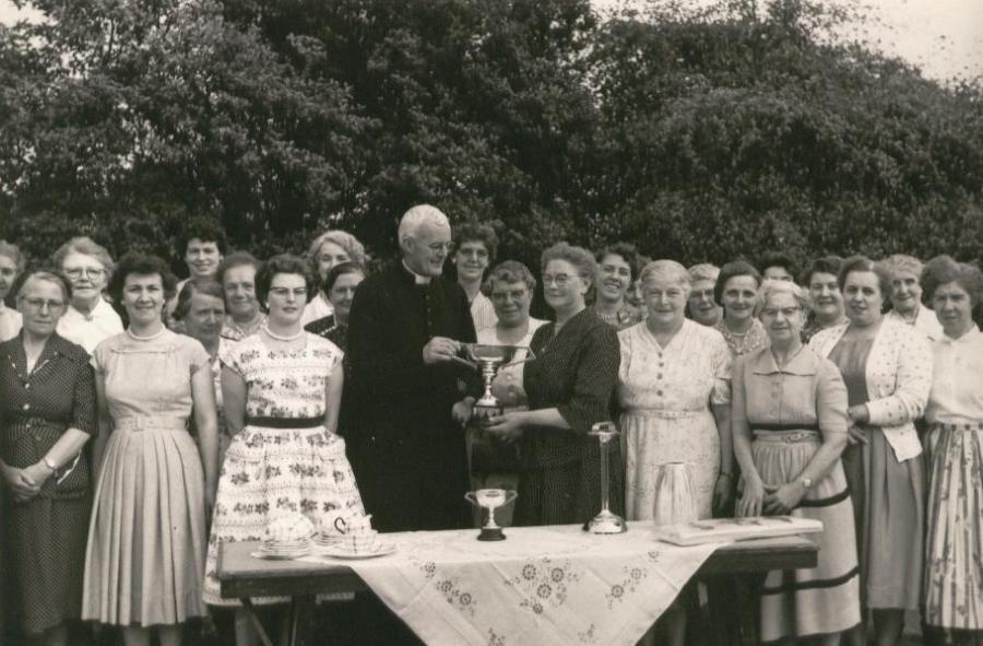 St Benedict's RC Church congregation, c1950s. St Benedict's RC Church congregation, c1950s.