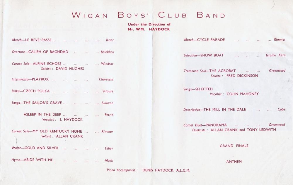 Wigan Boys Club Band 1952 No3 Wigan Boys Club Band 1952 No3