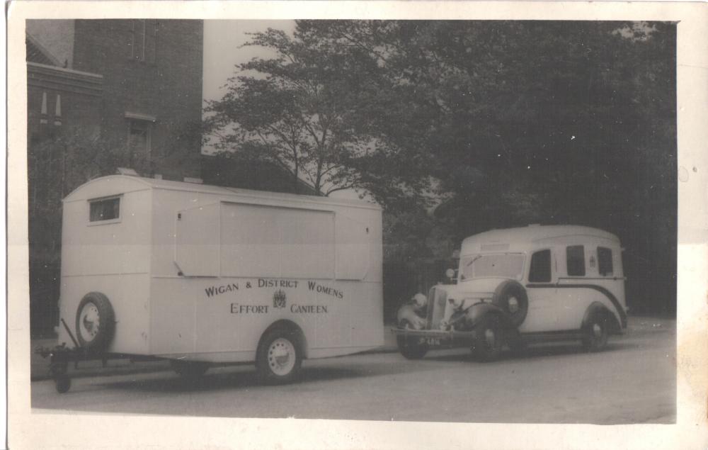 Canteen in front of Wigan Grammar School.