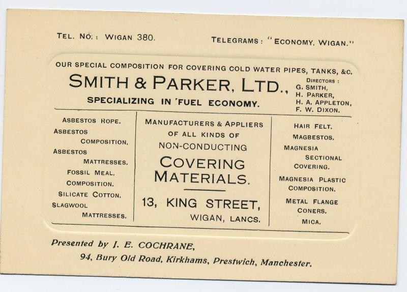 Trade Card SMITH & PARKER Ltd. Trade Card SMITH & PARKER Ltd.