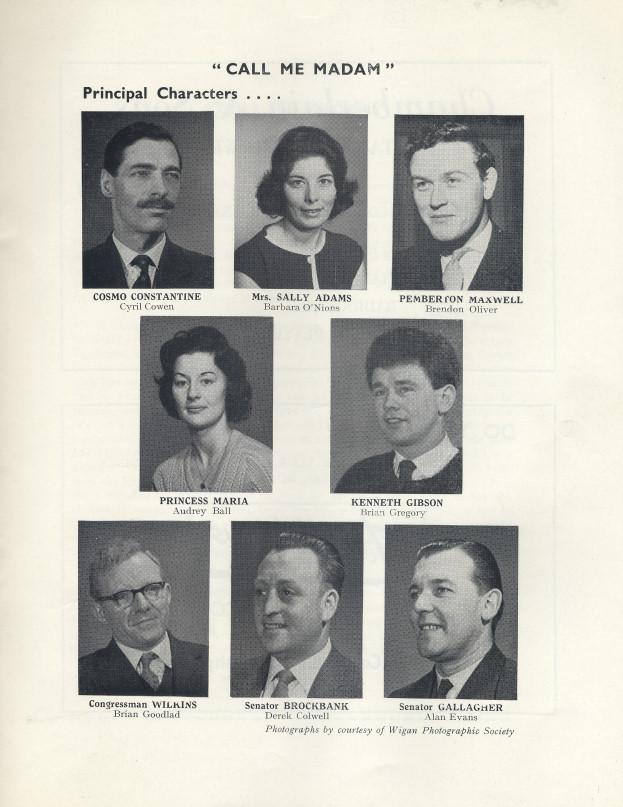 "CALL ME MADAM" PRINCIPAL CHARACTERS 1 1962 "CALL ME MADAM" PRINCIPAL CHARACTERS 1 1962