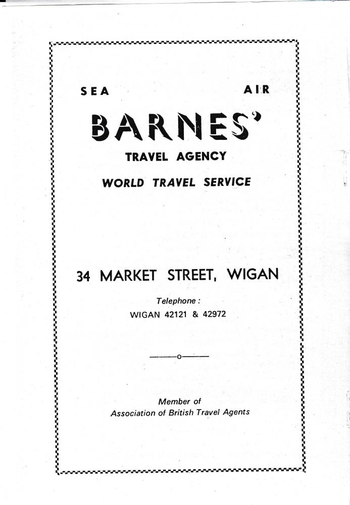 Sponsors' of souvenir programme.