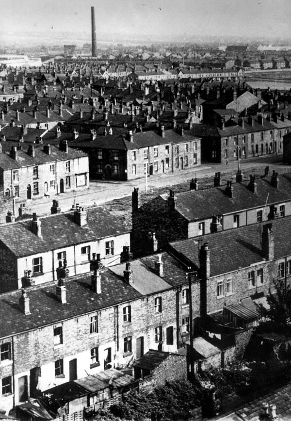 Old houses in Wigan