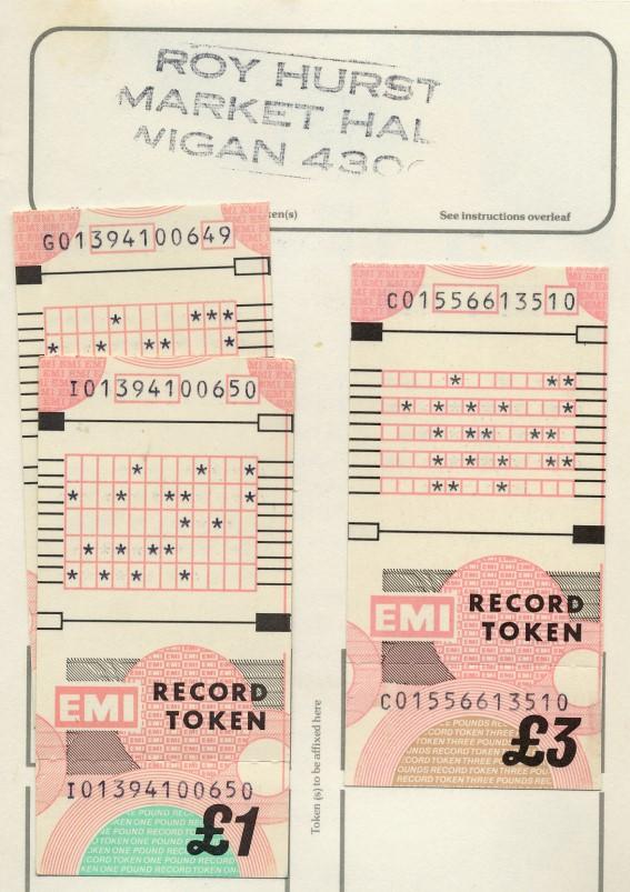 Record Tokens 1970's