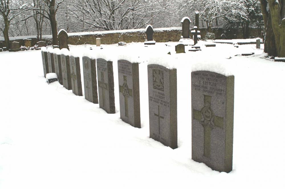 WW1 graves in Wigan Cemetery WW1 graves in Wigan Cemetery
