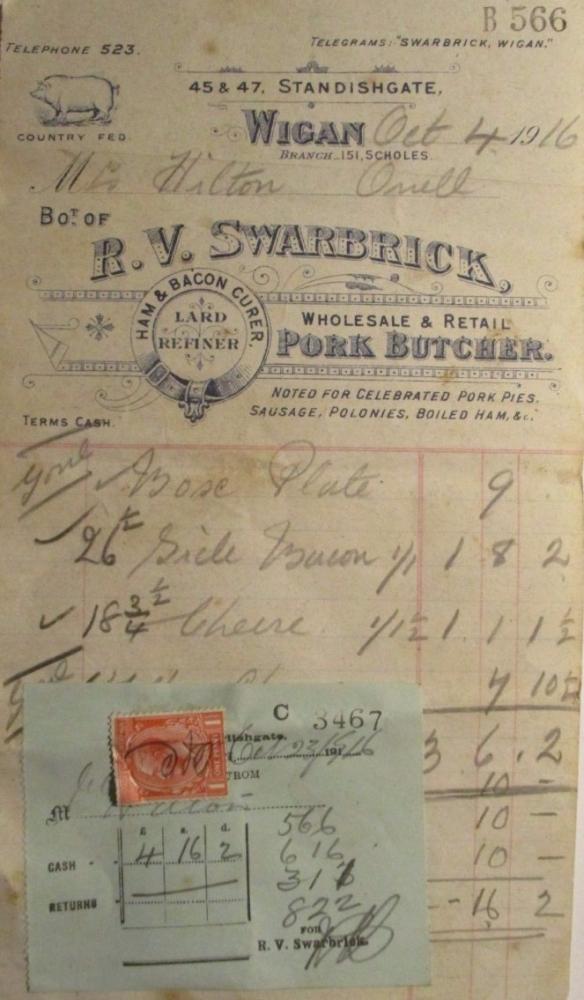 SWARBRICK BUTCHERS Invoice SWARBRICK BUTCHERS Invoice