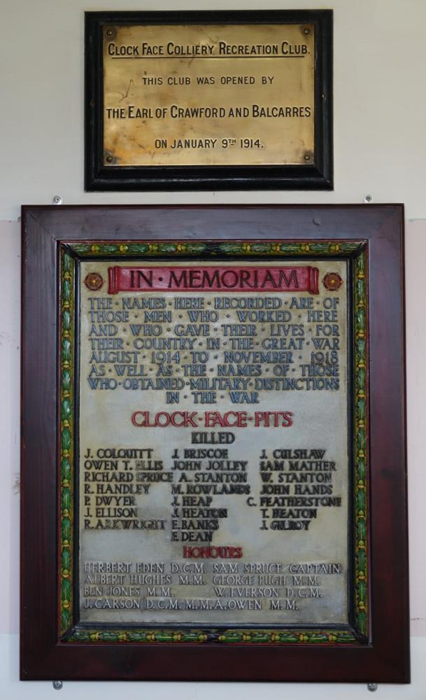 Wigan Coal & Iron Co. Pit Plaque - Clock Face