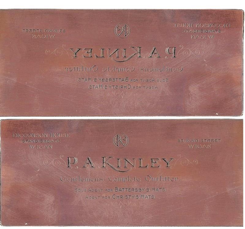 P.A.KINLEY Printing plate P.A.KINLEY Printing plate