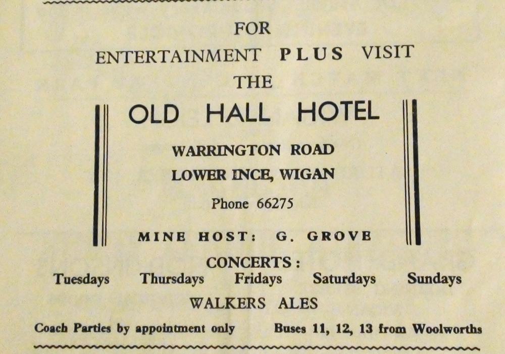 Advert from Rugby programme Advert from Rugby programme