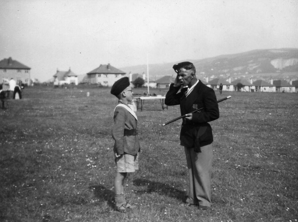 Wally Blakely at Prestatyn, 1955. Wally Blakely at Prestatyn, 1955.