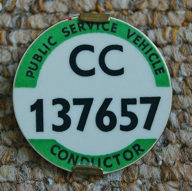Conductor's PSV badge Conductor's PSV badge