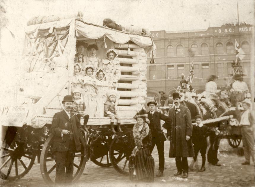 Halliday and Constantine's of Golborne display cart.