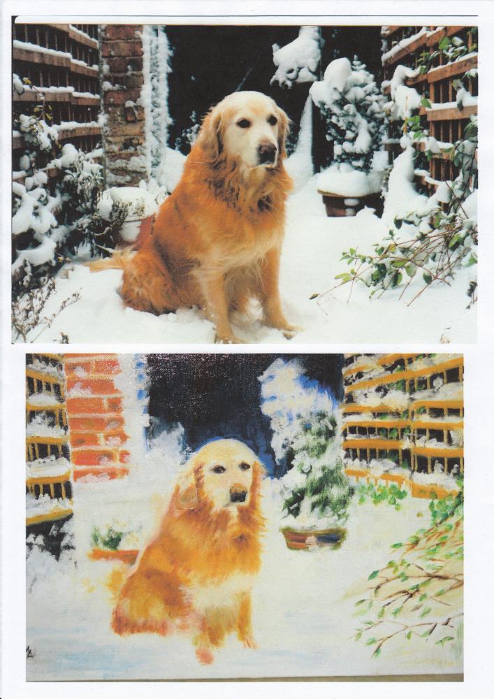 Oilpainting and Original Photo from February 1996