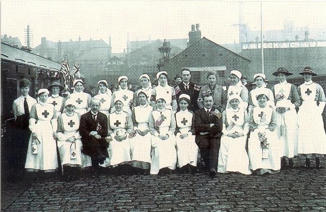 Ambulance train at Wigan Wallgate. Nov 1917