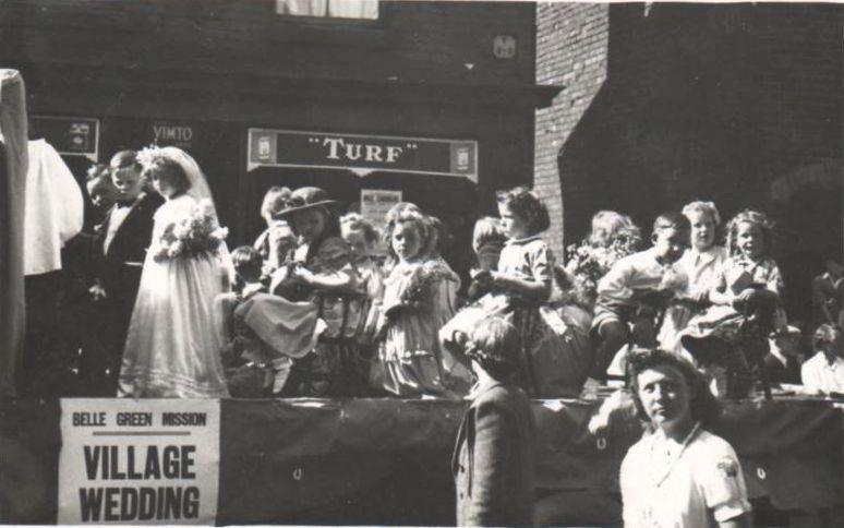 Mock Wedding, Belle Green Mission, late 1940s. Mock Wedding, Belle Green Mission, late 1940s.