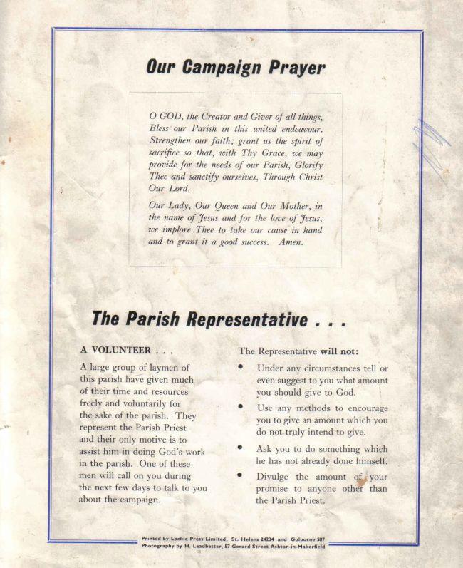 Our Campaign Prayer & The Parish Representative. Our Campaign Prayer & The Parish Representative.