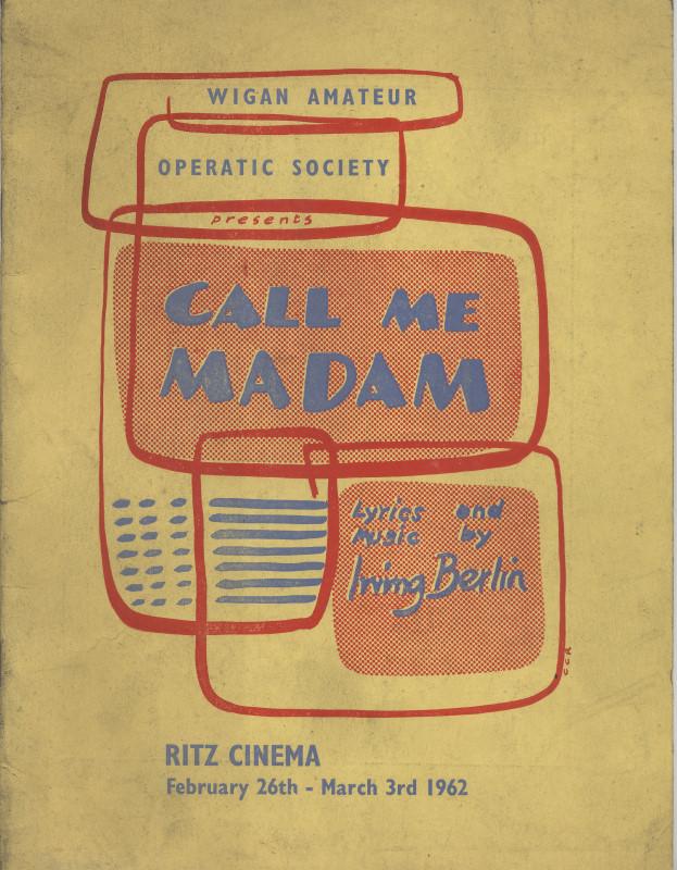 "CALL ME MADAM" PROGRAMME COVER 1962 "CALL ME MADAM" PROGRAMME COVER 1962